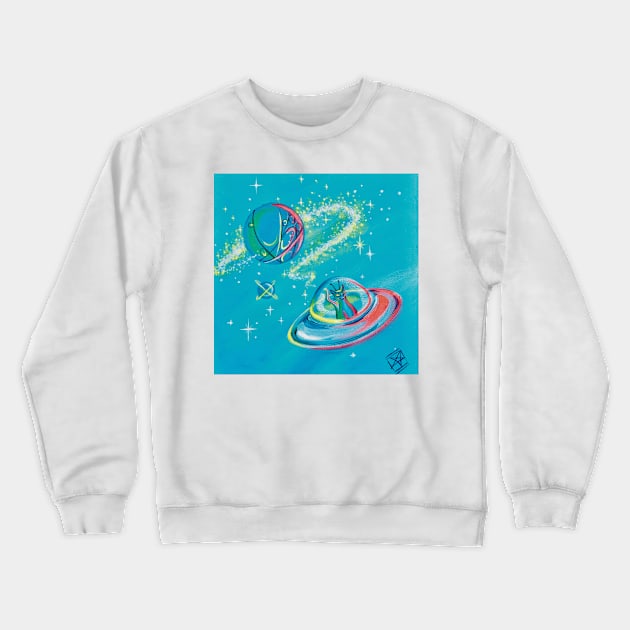 Feline Fine Crewneck Sweatshirt by starwilliams